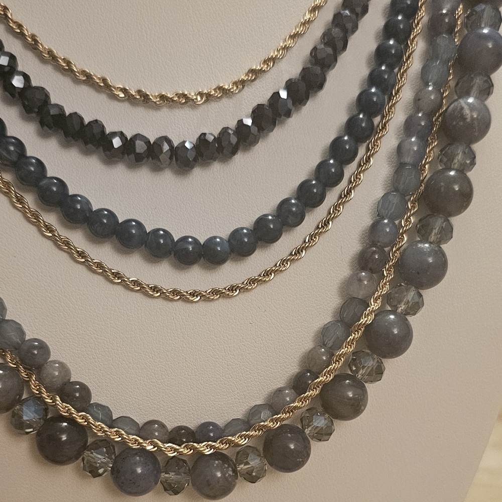 Vintage Elegant Multi Strand Statement Necklace. - image 3